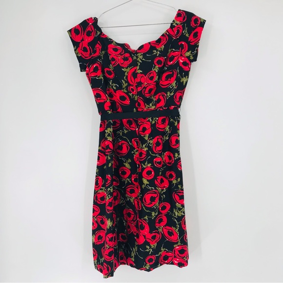 Rickie Freeman Silk Floral Short Dress Size 6 - Picture 10 of 10